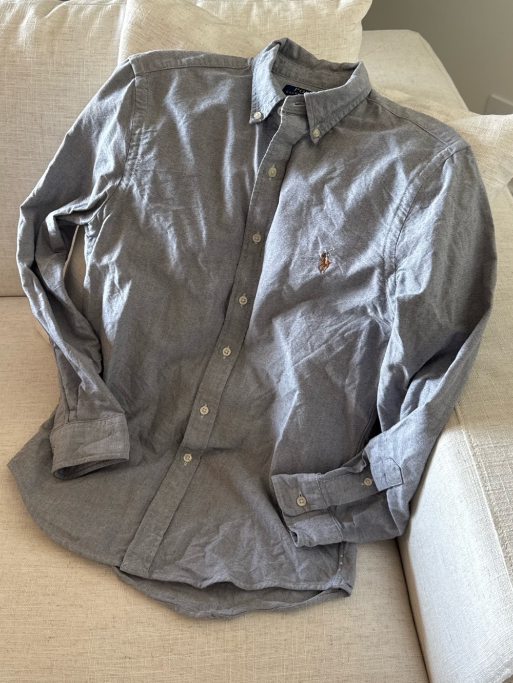 Polo Ralph Lauren Gray Button Up Shirt Size Small - Picture 11 of 11
